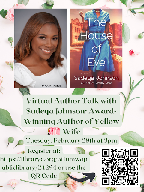 Virtual author talk with Sadeqa Johnson