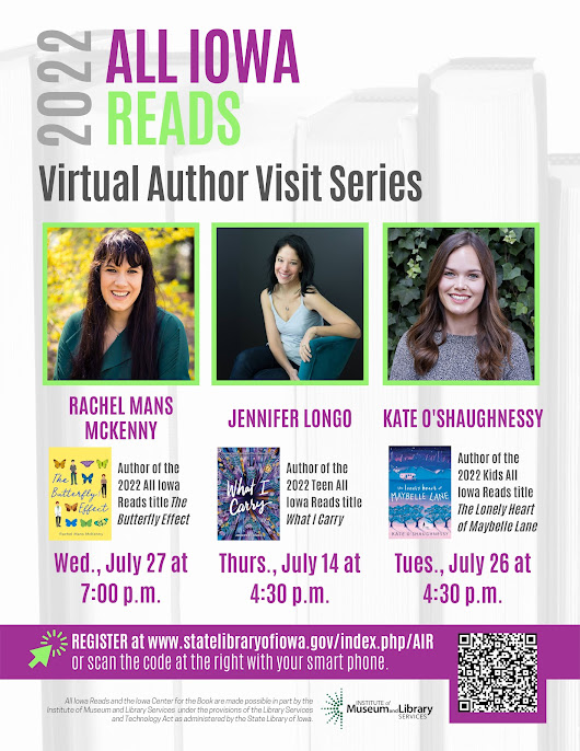 All Iowa Reads virtual author visits!