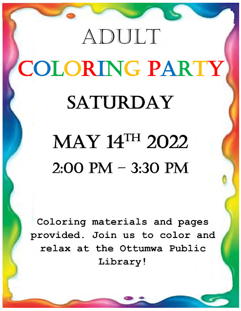 Adult Coloring Party – May 14, 2022
