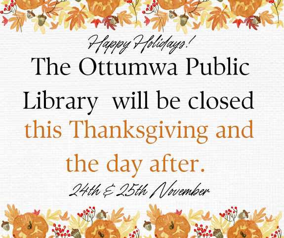 Library closed for Thanksgiving Holiday