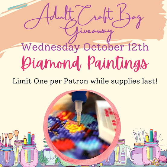 Adult take & make craft bags – October 12 diamond painting kits