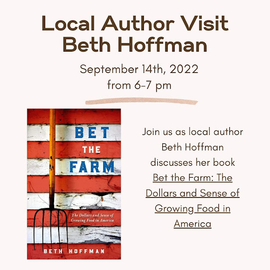 Author Beth Hoffman visit September 14