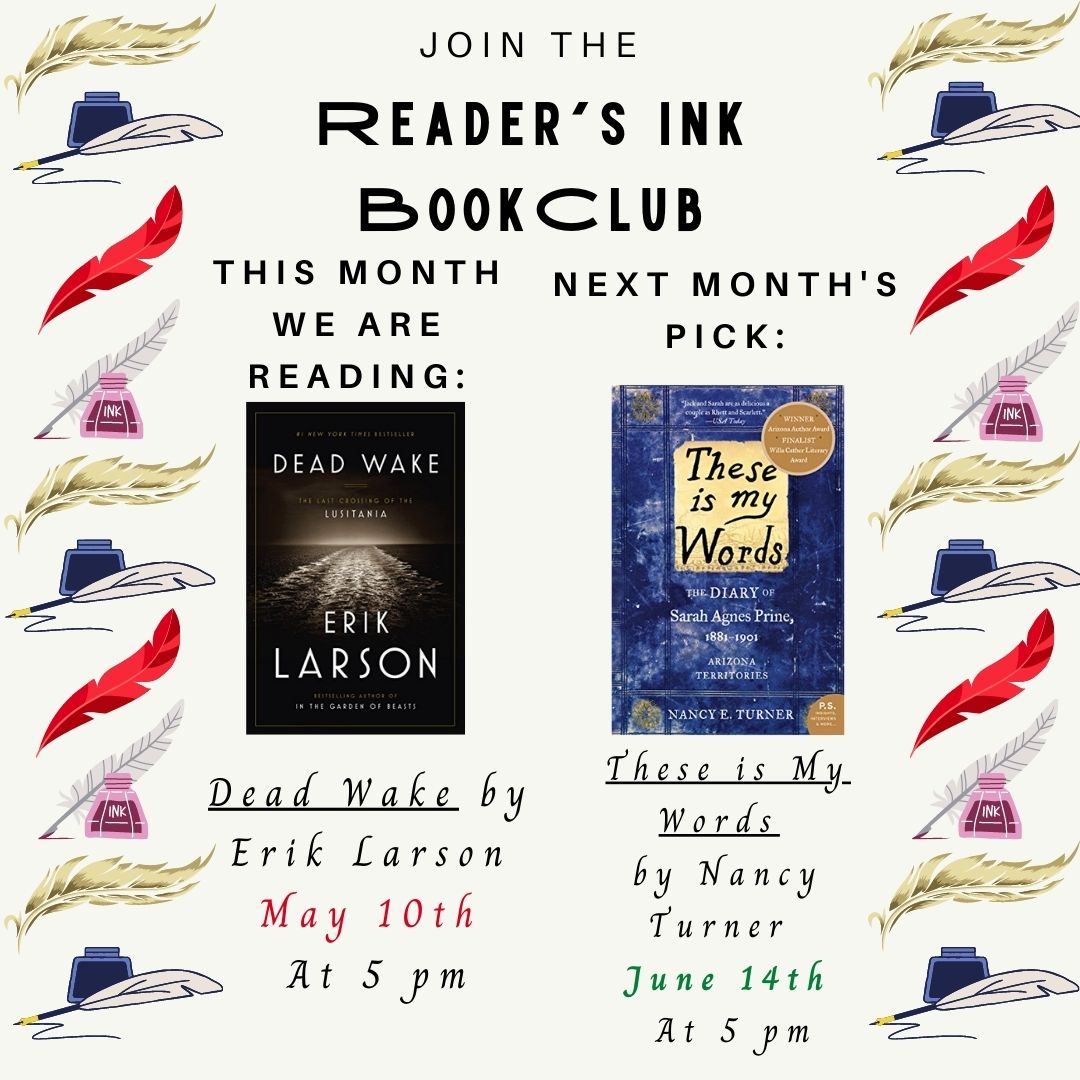 Reader’s Ink book club: May 10, 2023