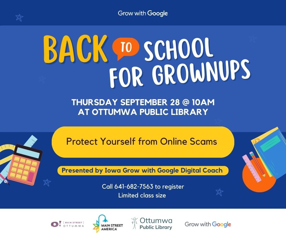 Grow with Google at the Ottumwa Public Library