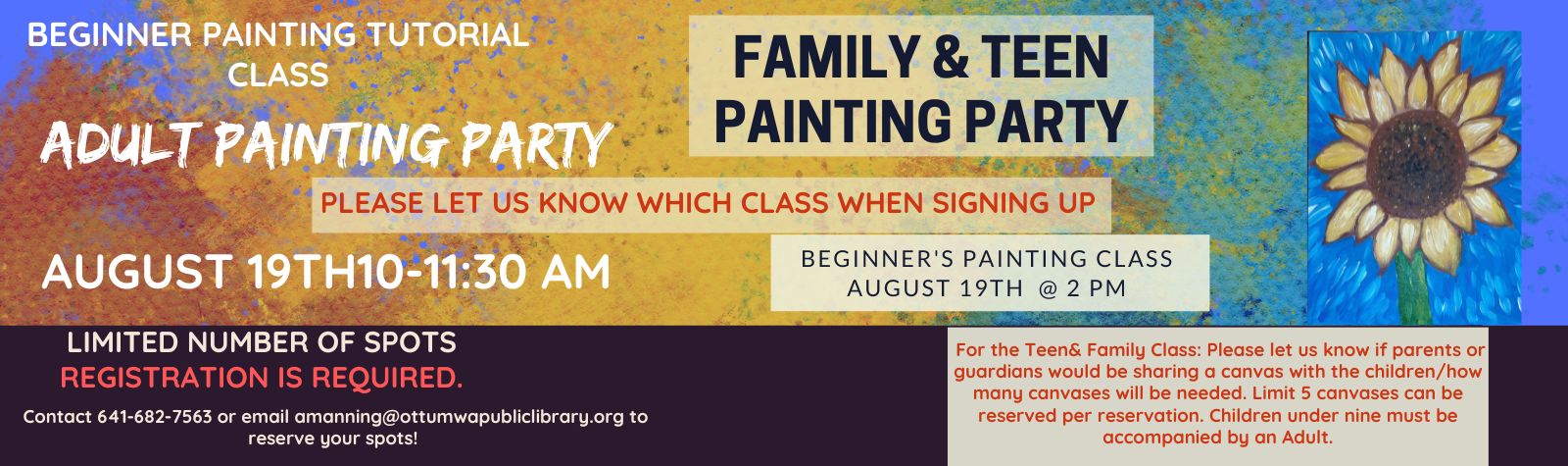 August 19th Both Painting Classes Banner 