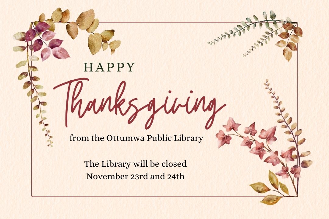 Library Closed for the Thanksgiving Holiday