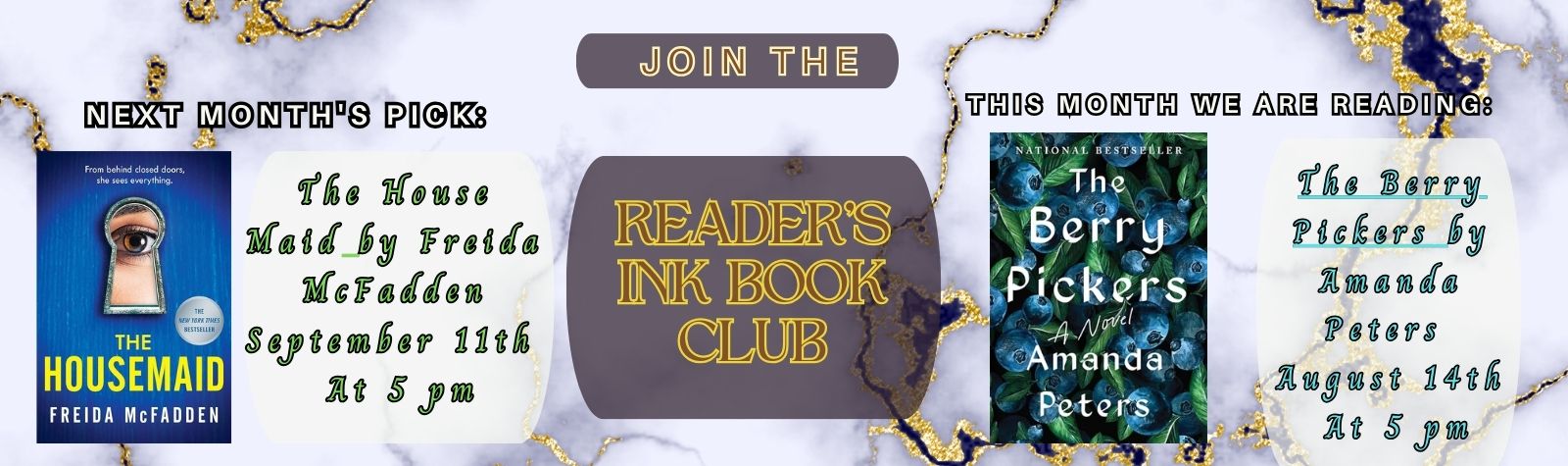 Reader’s Ink Book Club August Meeting